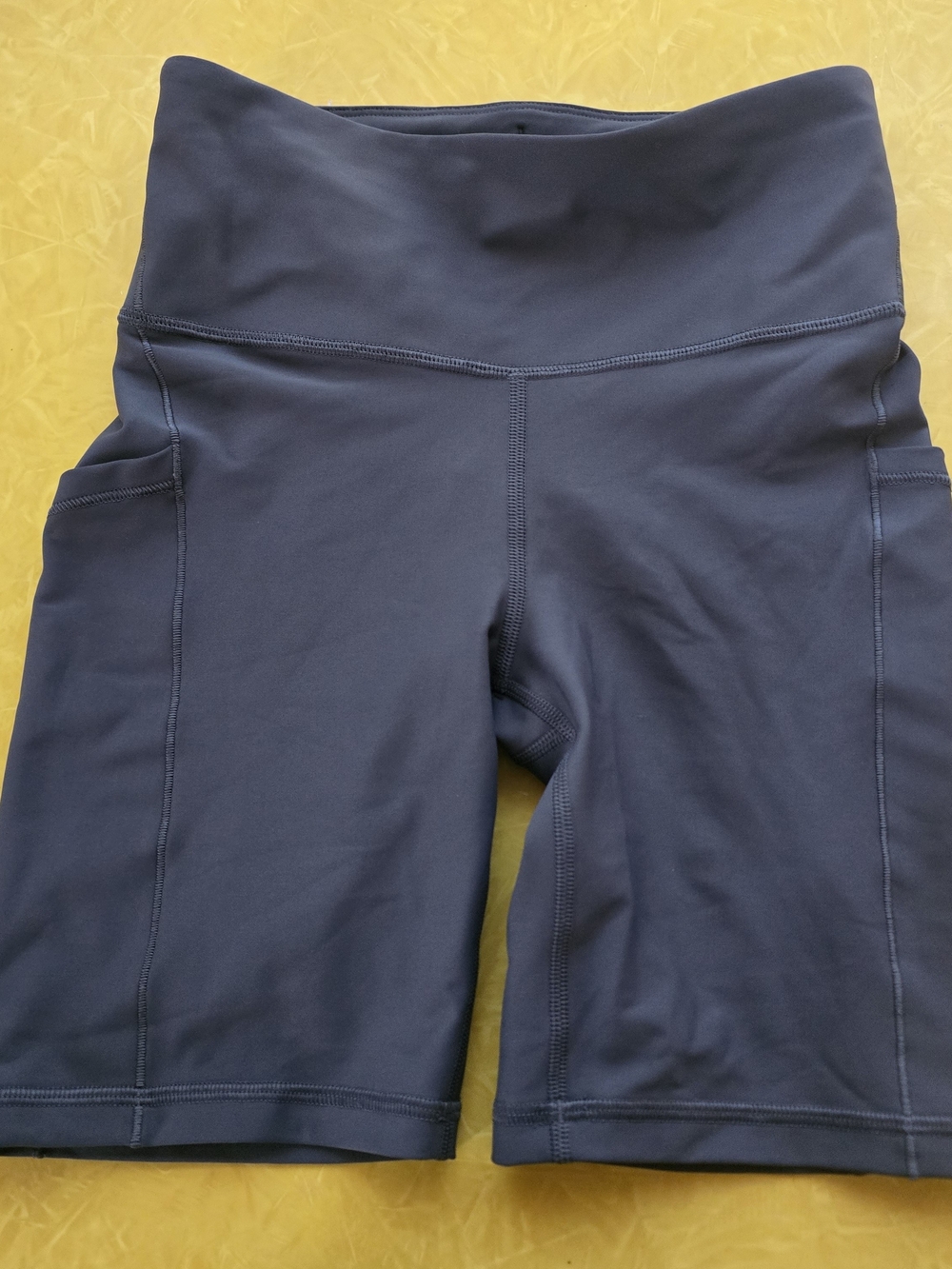 Athleta High-Waist Navy Blue Bike Shorts